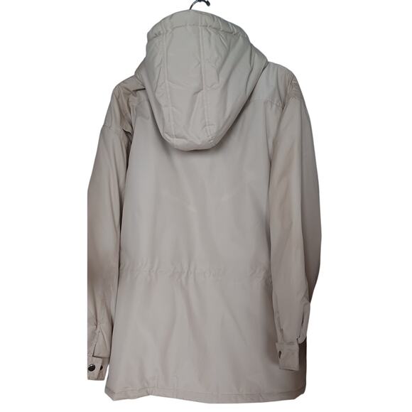 John Henry Men's XL Beige Faux Fur Lined Chore Coat Utility Cargo Pockets Y2K - Picture 4 of 7